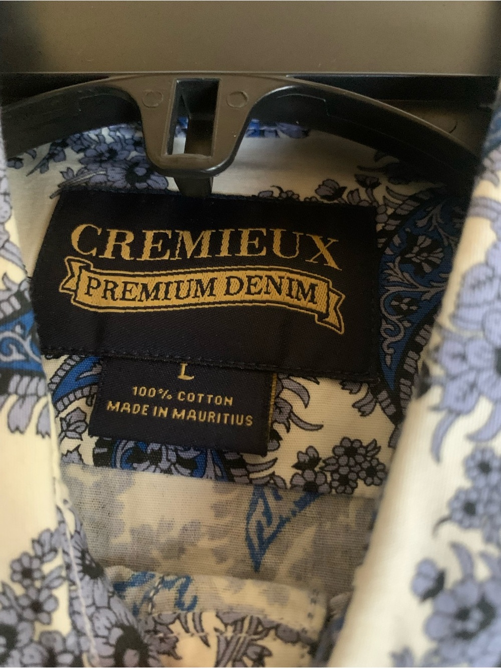 Daniel Cremieux White and Blue Paisley Button-Down Shirt - Picture 6 of 6